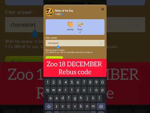 ZOO 18 DECEMBER REBUS CODE