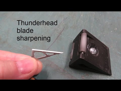 Thunderhead broadhead blade sharpening