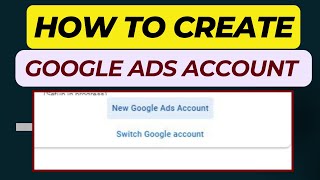 How to create google ads account