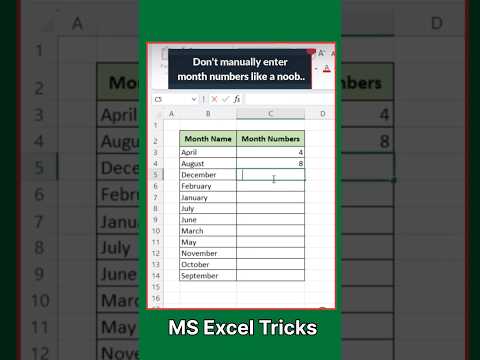 MS Excel Auto Fill Colum Month | Microsoft Excel Shortcut Key | #shorts #short #shortvideo