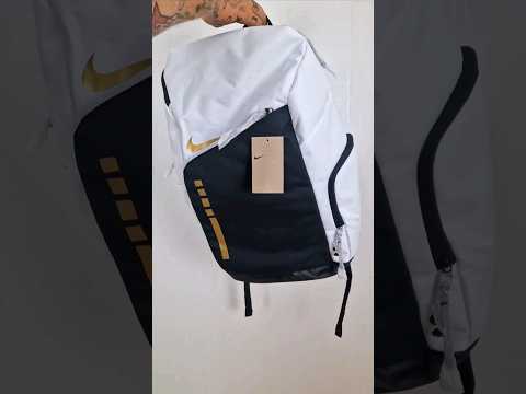 Nike Hoops Elite White/Black/Gold Backpack #nike #hoops #elite