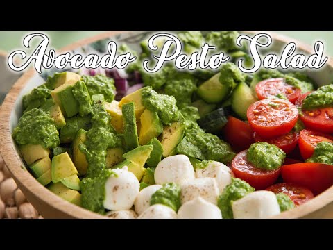 AVOCADO PESTO SALAD - Salad with 13 ingredients for a healthy LIFE