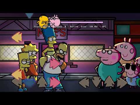 THE SIMPSON FAMILY VS THE PEPPA PIG FAMILY [ Family Rivals ] Showcase