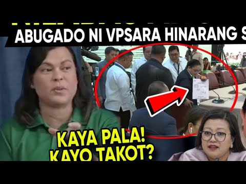 Tuwadcom takot sa Video? Abogado ni Vp Sara Hinarang