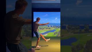 Simulator slicer into the ocean #golf #progolfer #indoorgolf