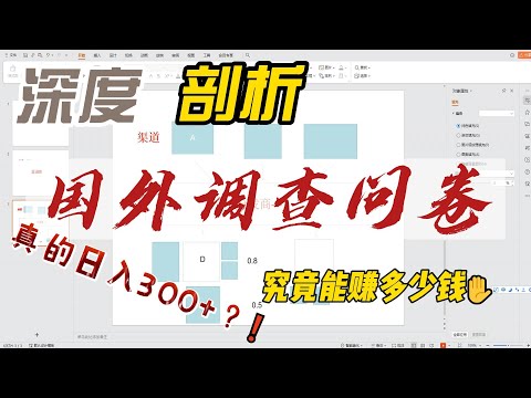 深度剖析国外调查问卷究竟怎么赚钱，真的日入300+？