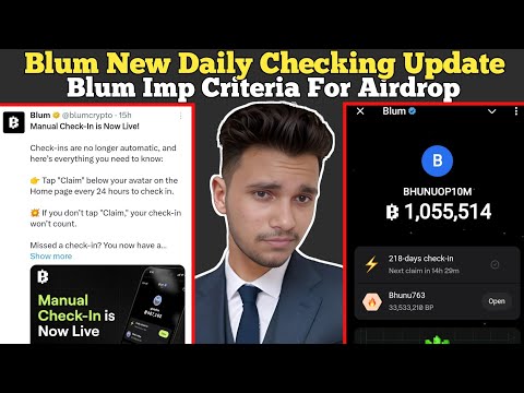 Blum New Daily Checking Update | Blum Imp Criteria for Airdrop | Blum Listing Update