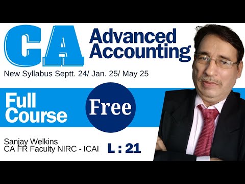 L-21:CA Inter- Adv. Accounts Full Course FREE Ch 3 Buy Back of Shares 2/7 | Sanjay Welkins