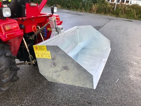 hot dip galvanized tractor three point tipper transport box trip scoop