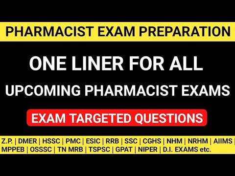 PHARMACIST EXAM PREPARATION | OSSSC | SEPOY PHARMA | DSSSB | PRISON DEPARTMENT | RRB | SSC | ESIC