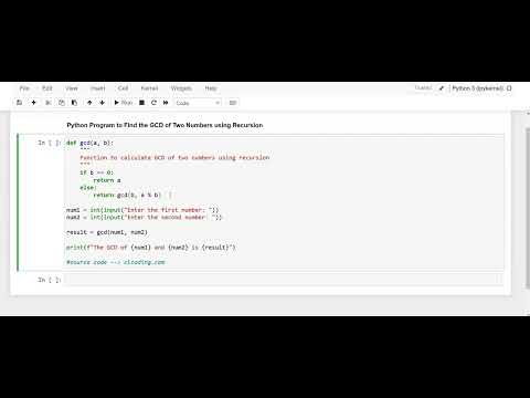 Day 61:  Python Program to Find GCD of Two Numbers Using Recursion