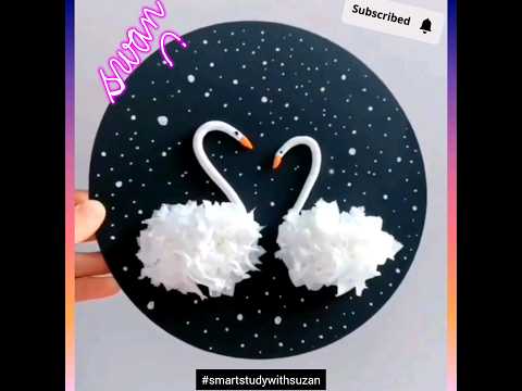 Beautiful Swan 😍 ✨ craft |Best use of clay dough 🌈🥳#shorts #short #viral #trending #ytshorts