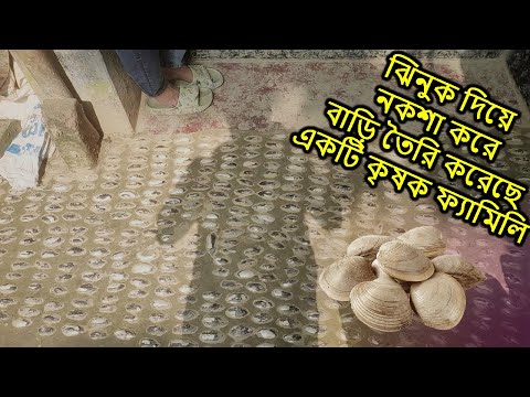 ঝিনুক দিয়ে নকশা করে একটি বাড়ি তৈরি করেছে একটি কৃষক ফ্যামিলি | Designing a house with oysters