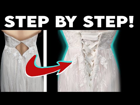 Watch an Entire Wedding Dress Alteration! From Zipper to Corset