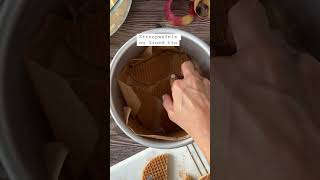 Easy Apple & Stroopwafel Cake #onebowl #cakerecipes  #easycake #stroopwafel #softcake #shortsyoutube