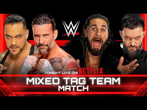 WWE 2K24 | CM Punk & Damian Priest VS Seth Rollins & Finn Balor - Tornado Tag Team Match | Raw