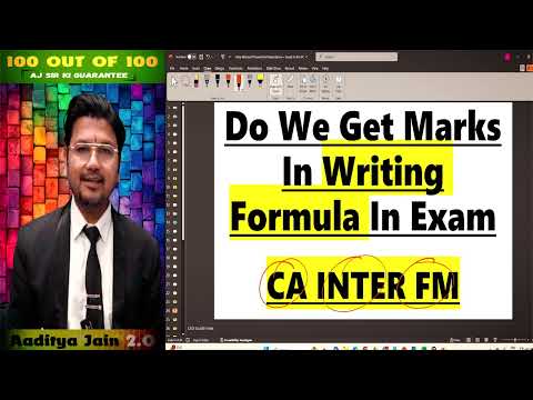 Do We Get Marks In Writing Formulas In CA Inter FM Exam ! Do Formulas Really Earn You Marks?