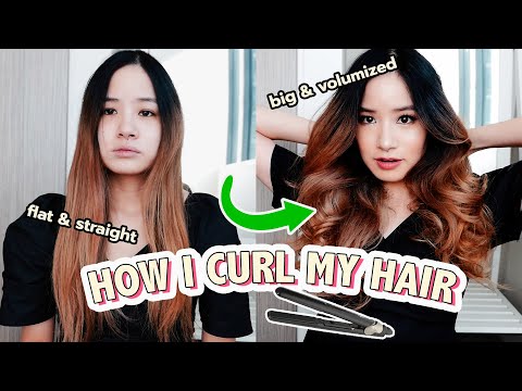 How to:  CURL HAIR WITH FLAT IRON | Quick & Easy