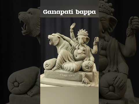 Ganapati bappa murti with tiger coloring 2024 new model