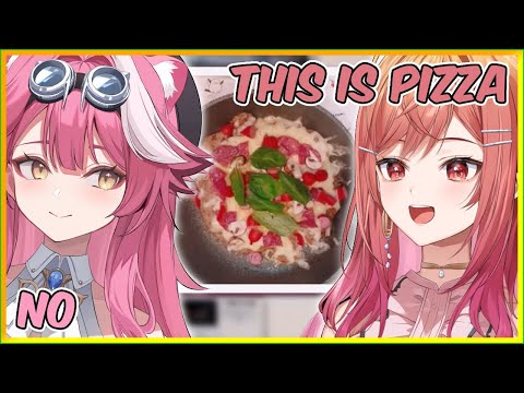 Ririka's cooking not a pizza with Raora 【Hololive / Raoriri】