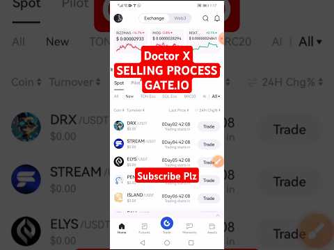 How to Sell Doctor X (Drx) tokens on Gate.io Exchange💯 #drx #doctorx #doctorxlisting