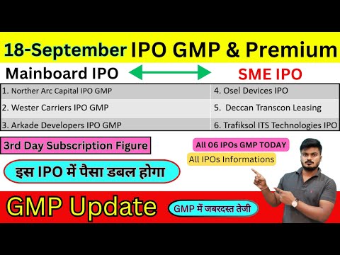 All IPO 06 GMP Today | Wester Carriers IPO GMP | Northern Arc IPO GMP | 3rd Day Subscription Status