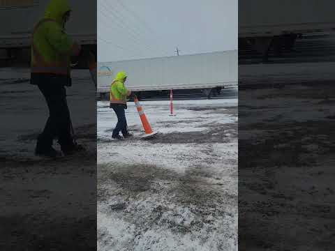 trucking school #trainingday #training #snow #truck #trucksoftiktok