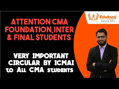 Attention CMA FOUNDATION INTER & FINAL Students| ICMAI | CMA Foundation | CMA INTER | CMA Final