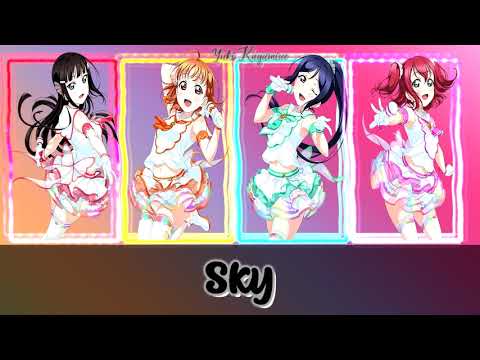 [Love Live!! Sunshine] Sky Journey [Chika, Dia, Kanan & Ruby Mix] [Color Coded Rom/Kan]