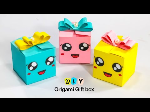 How to make gift box - How to make a cute box with paper - Paper gift box ideas