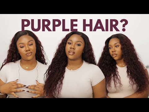 Highly Recommend! Plum Ombre Color Flawless Water Wave Lace Frontal Wig Install ft. Nadula Hair