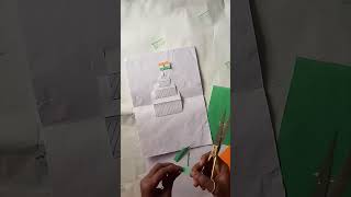 Republic day card making#handmadecraft#papercraft#ytshorts#youtubeshorts