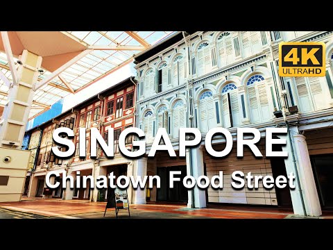 Singapore Chinatown Food Street (Smith Street) | History and Walking Tour 4K UHD