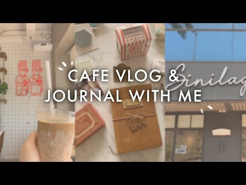 Cafe vlog + Journal with me in passport Travelers Notebook.