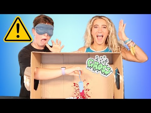 What's in the BOX challenge!! Gross real food & things you SHOULDNT TOUCH Bluenbroke vs Millie Mclay