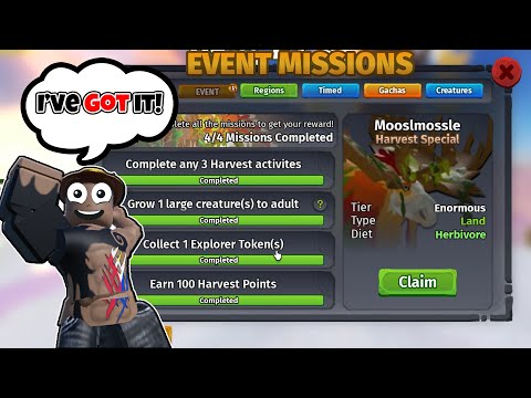 How to get Creature Mooslmossle "Harvest Event Mission" - Creatures Of Sonaria