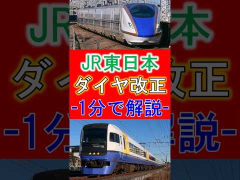 JR東日本のダイヤ改正を1分で解説！2024