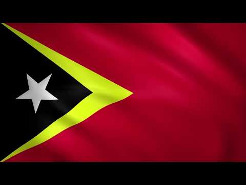 [10 Hours] Timor-Leste Flag Waving - Video & Audio - Waving Flags