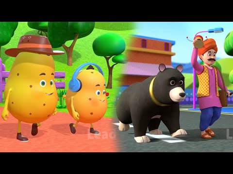 Hathi Raja Aloo Kachaloo & Kalu Madari - हाथी राजा आलू कचालू और कालू मदारी | Kids Learning Rhymes