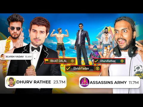 Elvish Yadav Vs Dhruv Rathee In Free Fire Gone Wrong 😱 - Garena Free Fire Max