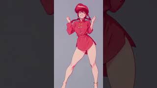 Ranma 早乙女乱馬   III 踊ってみた #aianimation #anime #ranma½ #trending #shorts Yoruichi (red girl)