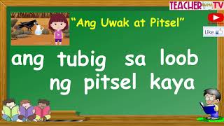 PAGBASA NG MGA PANGUNGUSAP | ANG UWAK AT ANG PITSEL #pagbasa #pagsasanaysapagbasa