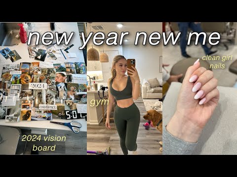 a *NEW YEAR* day in my life (get inspired) | vision board, waking up early, gym