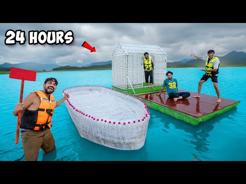 24 Hours Challenge In Bottle House - Can We Survive?