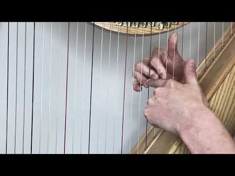 Marwnad Yr Ehedydd - how to play a beautiful Welsh tune: beginner harp tutorial