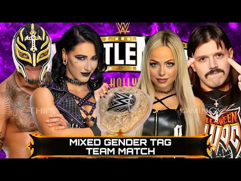 WWE 2K24 • Mixed Gender Tag Team Match - Rey Mysterio Rhea Ripley VS Liv Morgan Dominik Mysterio|WWE