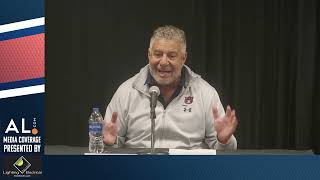 Auburn head coach Bruce Pearl spoke with the media following the Tigers 87-69 win over Purdue.