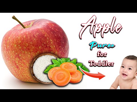 Apple Puree for Toddlers || Apple Puree for 6+ month Baby || How to make Apple Rice Puree for Babies