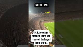 🏟️ Camp Nou, holding over 99,000 fans, is a soccer icon! #SoccerFans