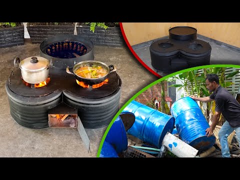 Got an old Barrel! This is the Best way to Recycle it, Multi-purpose Stove